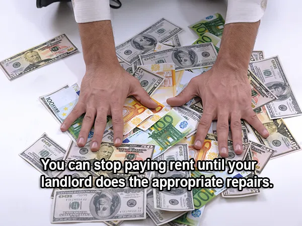 You can stop paying rent until your landlord does the appropriate repairs.